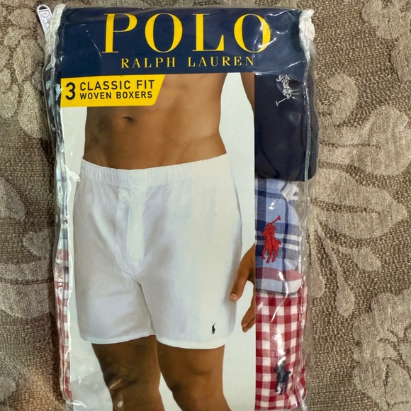 Ralph Lauren Red and Blue Boxers Underwear - Picture 1 of 2